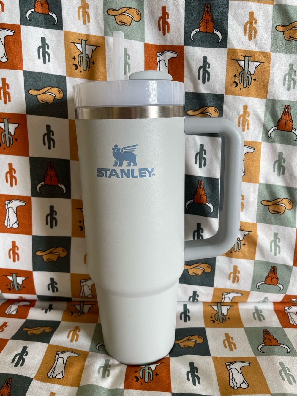 Stanley Gray 30 oz Insulated Cup with Handle and Clear Lid